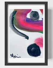 GUAJARDO Original Expressionism Wicked Conquered 9X6 Paper Signed Art