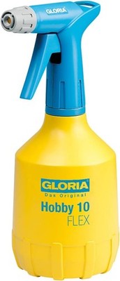 Gloria Handsprüher Hobby 10 FLEX | 1 L Sprühflasche mit Doppelhubpumpe| Über-Kop