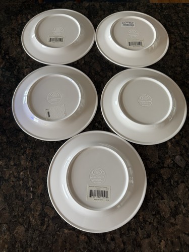 New 5 Portmeirion Exotic Botanic Garden 8” Salad Melamine Plates Pinks HV9 - Picture 4 of 4