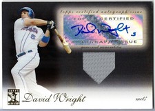 2009 Topps Tribute Relics Black David Wright Autograph Mets Jersey Card Auto /50