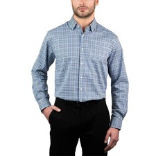 Chaps Men's Button-Up Dress Shirt, Blue, Size: Large 16-16.5 34/35, New