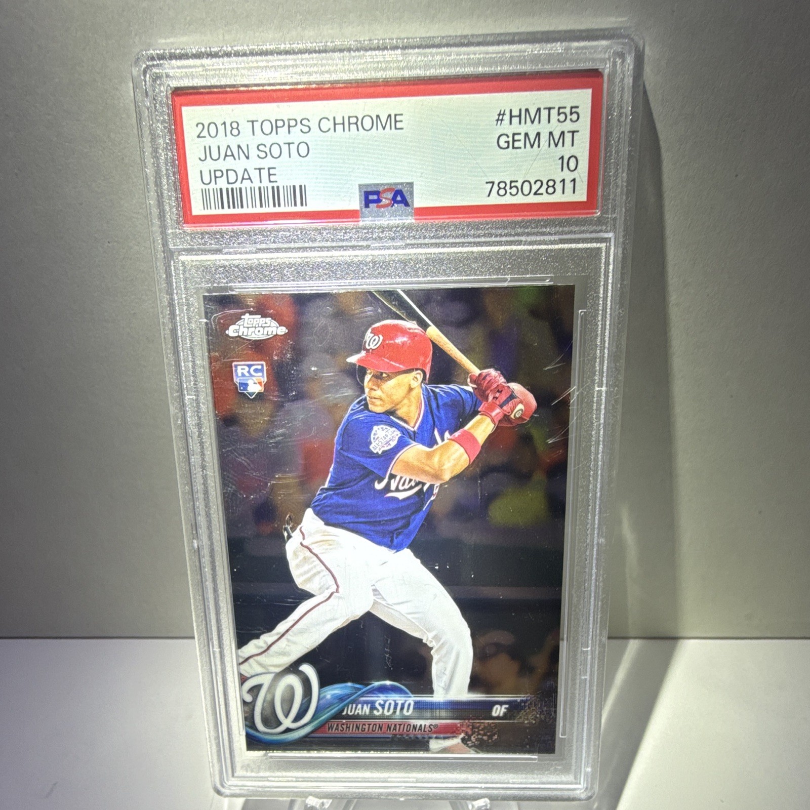 2018 Topps Chrome Update Juan Soto #HMT55 (RC) PSA 10 Baseball Nationals