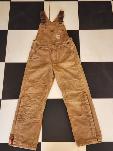 Carthartt Youth Size 12 Bib Overalls Insulated.