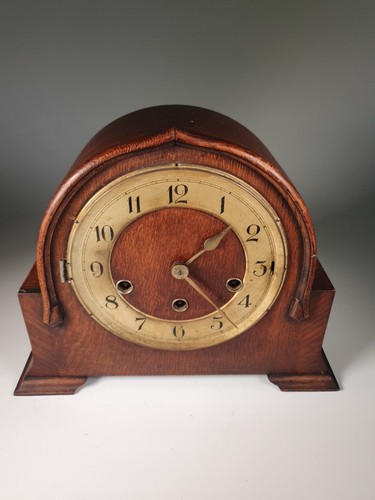 Haller Tempora Bell Movement Vintage Mantel Clock For Restoration Repair Parts - Picture 2 of 24