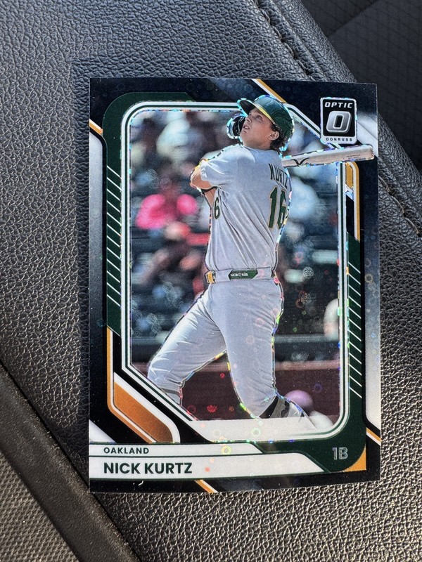  2026 Donruss Optic Nick Kurtz Black Circle Prism #77 Oakland Athletics