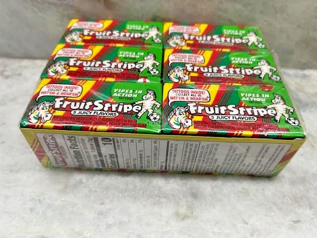 Fruit Stripe Gum – Sealed 12 Pack Box – 17 Pieces Each