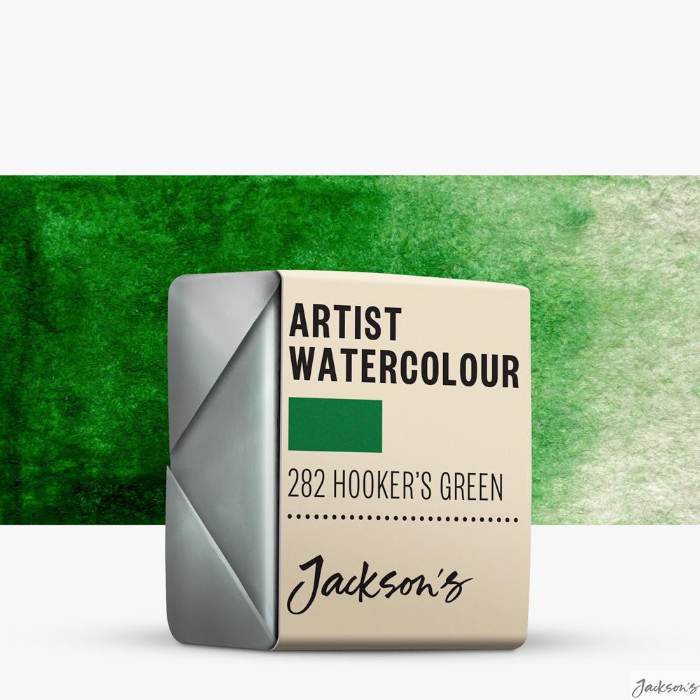 Jackson's : Artist Watercolour Paint : Half Pan : Hooker's Green : Highly Pig...