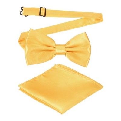 Butterfly for Men, Adjustable Butterfly Tie with Pocket (Light Yellow)