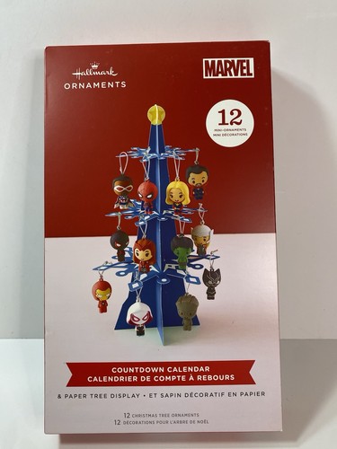 Hallmark Marvel 12 Miniature Ornaments Countdown To Christmas Advent New - Picture 12 of 24