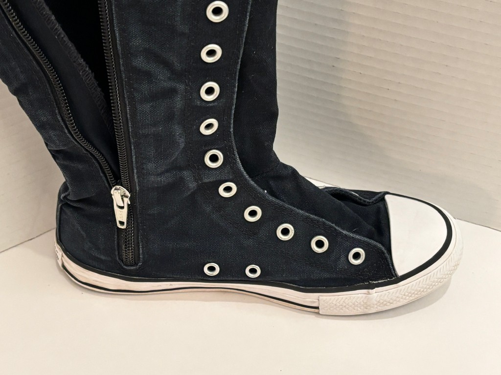 Converse Chuck Taylor All Star XX Hi Knee High Black Boots Youth Size 3 No Laces thumbnail 11