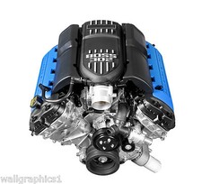 2011-13 Ford Mustang Boss 302 Coyote 5.0 Engine Wall Graphic Sticker Decal Cling
