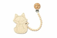 MITTEEZ Teething Buddies Wood Teether Toy and miniStrands Chewbeads and...