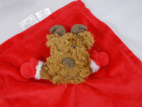 Baby Starters Red Reindeer Rattle Lovey Plush Security Blanket 11" Stuffed toy - Picture 2 of 5