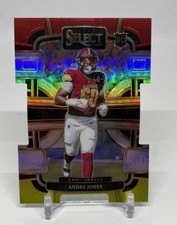 2023 Panini Select Andre Jones RC #98 Red & Yellow Prizm Die Cut Concourse