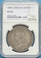 1889 Great Britain Victoria Crown VF25 NGC