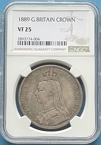 1889 Great Britain Victoria Crown VF25 NGC