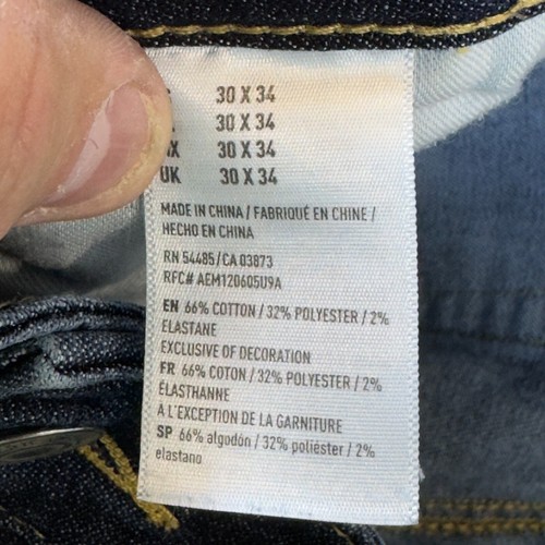 American Eagle Jeans 30x31 Mens Dark Blue Skinny Extreme Flex 4 Cotton Blend - Picture 12 of 15