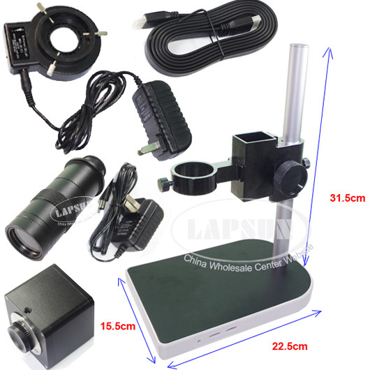 Measuring + Scale 8MP 1080P 60FPS HDMI Digital Industrial Microscope Camera Set