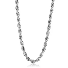 Silver Stainless Steel Link Chain Curb Byzantine Wheat Rope Box Necklace Unisex