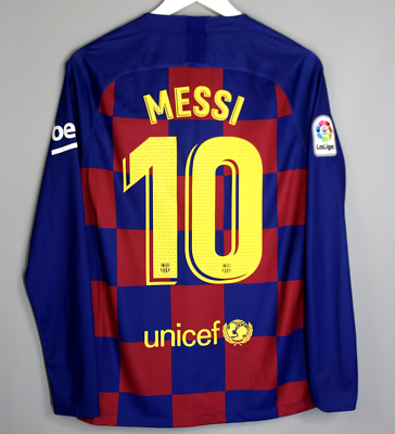 FC BARCELONA SPAIN 2019 2020 HOME FOOTBALL SHIRT JERSEY LONG