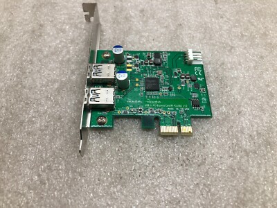 Rocketfish 2-Port USB 3.0 PCI-e Express 1x RF-P2USB3 V1.0 Floppy 4-Pin PWR F S/H