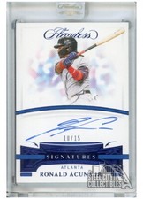 Ronald Acuna Jr 2021 Flawless Signatures Blue Autograph Card #FS-RA 10/15