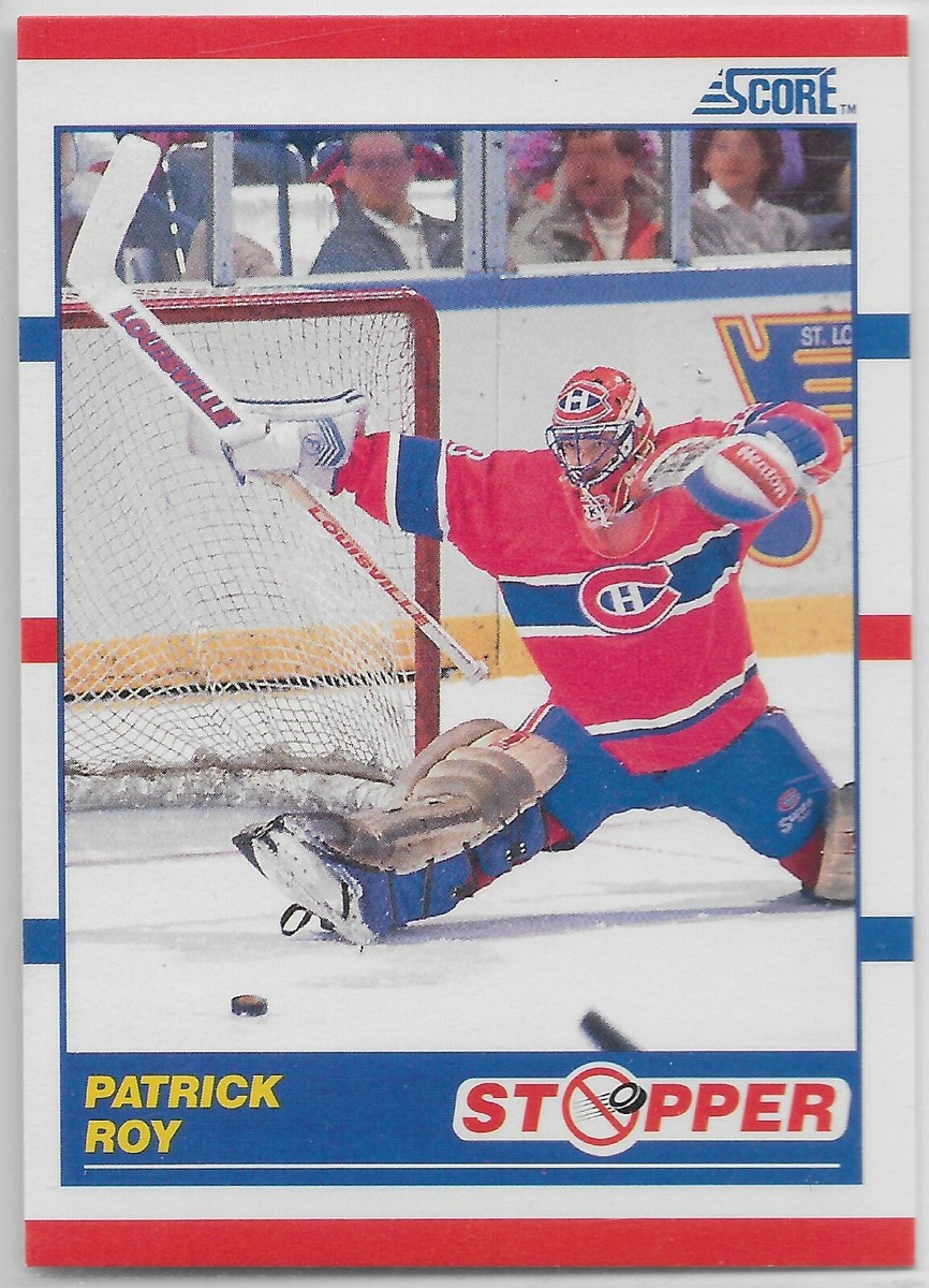 1990-91 Score #344 Patrick Roy STOPPER Montreal Canadiens HOF | eBay