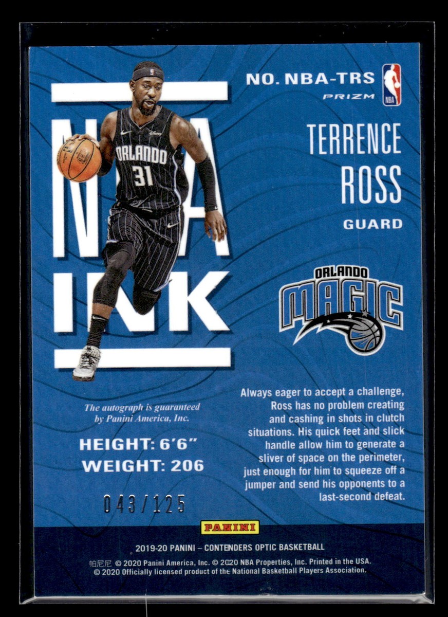 2019 Panini Contenders Optic #NBA-TRS Terrence Ross Auto 43/125
