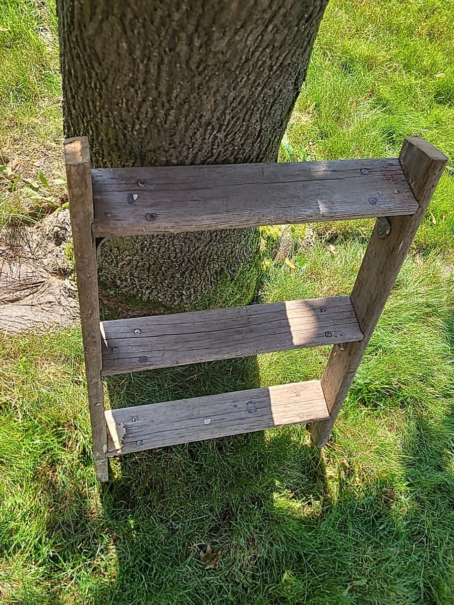 2 Vintage Wood Ladders 32