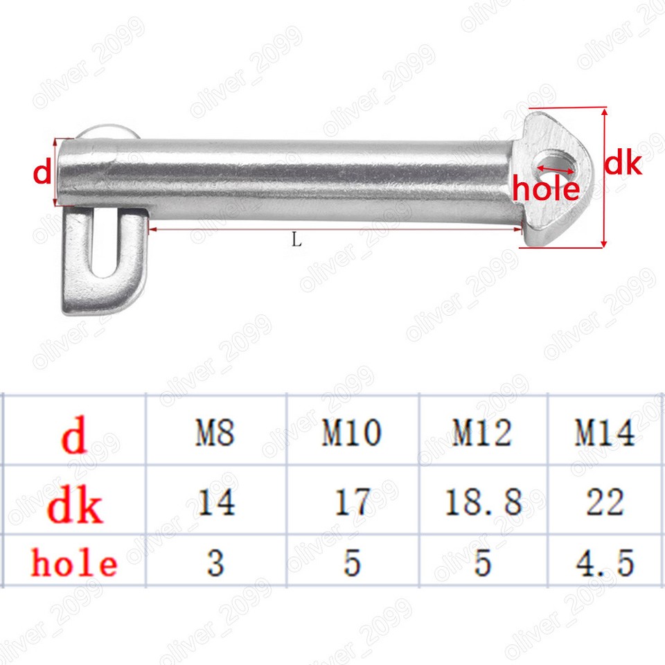 304 Stainless Steel Marine Toggle Pins M8 M10 M12 M14 M16 M18 M20 | eBay UK