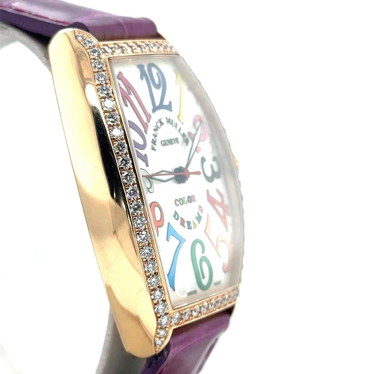 Franck Muller Color Dreams 33mm 18k Rose Gold Diamond Bezel 5851 M