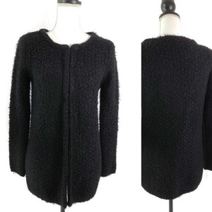 black textured cardigan