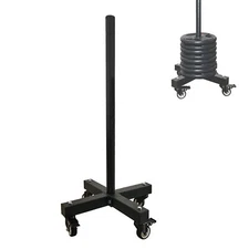 Movable Weight Plate Rack with Wheel for 2-Inch Bumper Storage Weight Tree Stand
