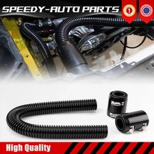 Universal 24" Stainless Steel Radiator Flexible Coolant Water Hose Caps Kit