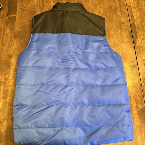 Disney Star Wars Galactic Empire Puffer Vest Youth Size 11/12 Full Zip Blue - Picture 8 of 8