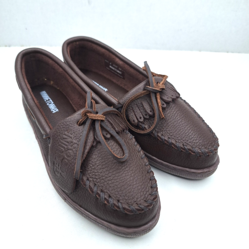 Minnetonka Damen Elchleder klassische Halbschuhe Größe 9 schokoladenfarben - Bild 6 von 12