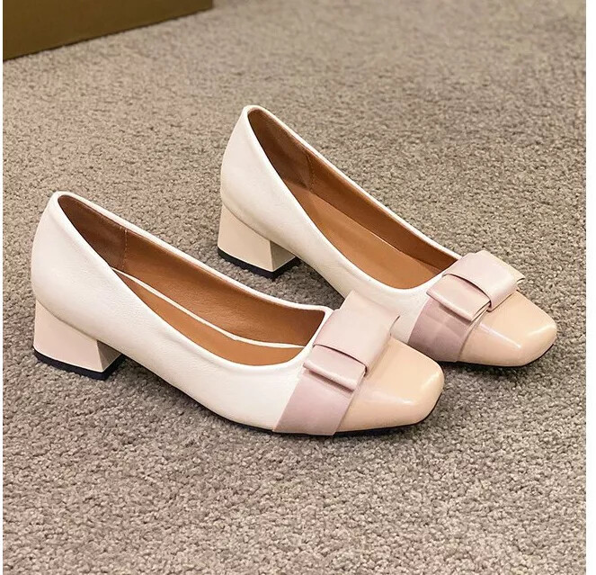 Zapatos de Salón Mujer 5 Oficina Rosa Elegantes Piel Sintético Bicolor 37406