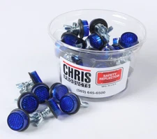 CHRIS PRODUCTS Mini Reflectors Blue 40/Pk CH40B