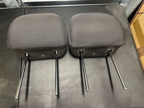 2012-2017 Kia Rio Front Seat Headrests Head Rests Set Pair Black Cloth OEM LH RH - Picture 2 of 4