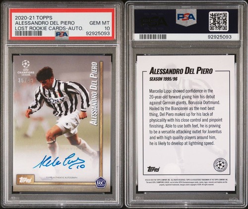 Carte Autocollant Merlin Calcio 95 - Alessandro Del Piero Juventus #161 - Rookie TOPLOADER