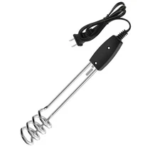Calentador De Agua Electrico Portatil De Inmersion De 1000W 110V De 10 Pulgadas