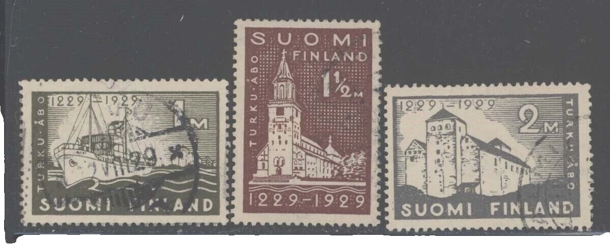 Handstamped Used Postage Finnish Stamps