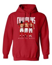 Kansas Back To Back Champions Mahomes Kelce Pacheco Unisex Hooded Sweatshirt