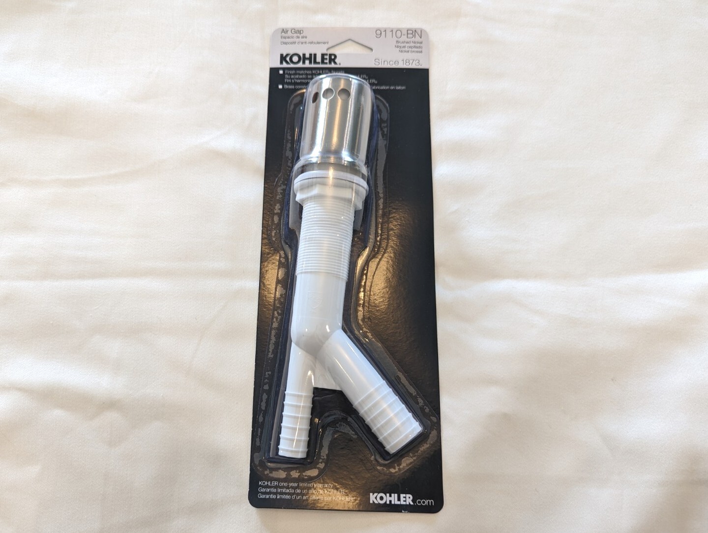 KOHLER 9110-BN Air Gap Body with Cover in Brushed Nickel