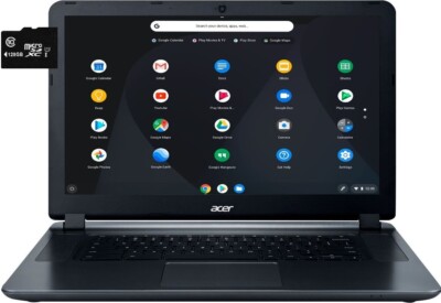 Acer 15.6'' HD Chromebook, Intel Celeron N3060 CPU, 4GB RAM, 144GB (16+128), Gray