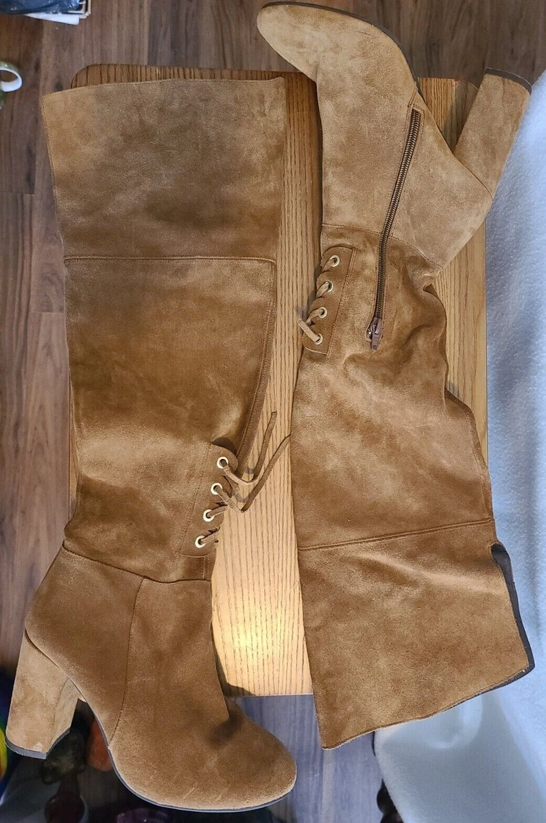Brown suede top otk boots