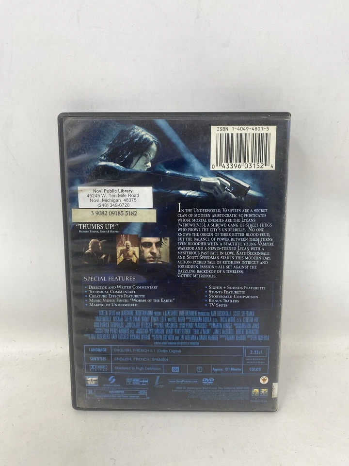 Kate Beckonsdale Underworld And Underworld 2 Evolution DVDs Special Editions Foto 3 de 4