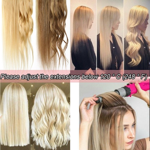 Invisible Tape In Human Hair Extensions Remy Glam Seamless Skin Weft Full Head - Picture 4 of 116