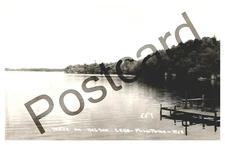 Scene on Balsam Lake, Milltown WI, 551, A. Pearson Co RPPC postcard jj024