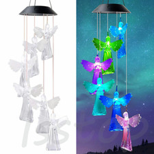 Solar Wind Chimes Lights LED Angels Color Cha...
